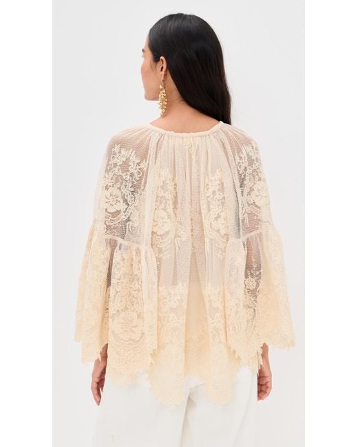 Zimmermann Natural Hypnotic Lace Blouse
