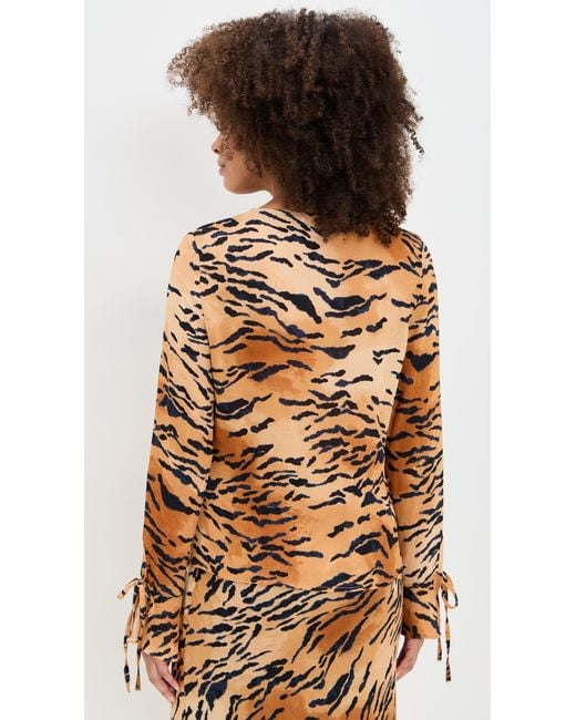 Never Fully Dressed Brown Tiger Cali Top