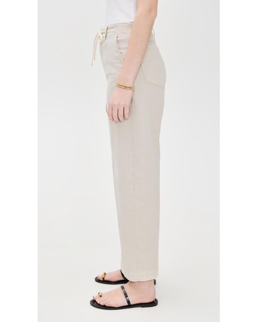 PAIGE White Arellia Ankle Jeans With Tie