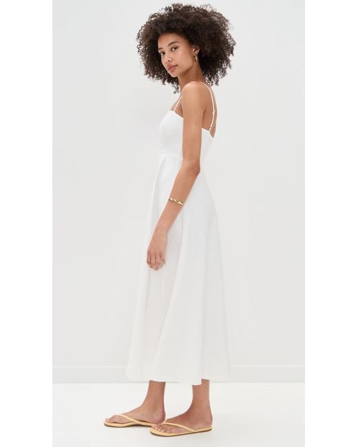Reformation White Monette Linen Dress