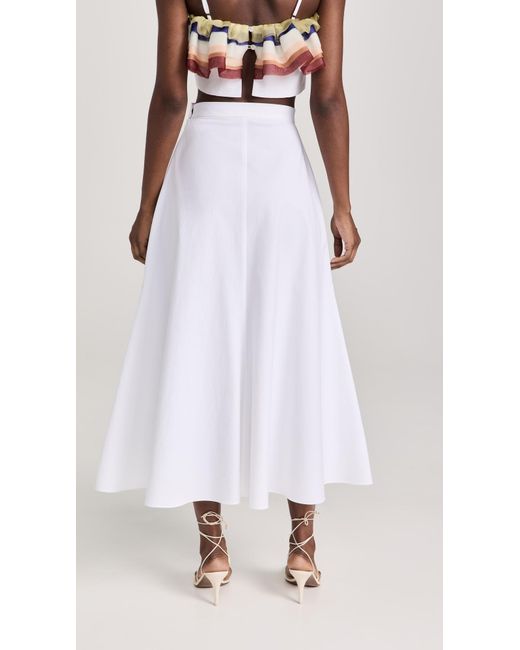Rosie Assoulin Black Organza Quartered A-line Skirt