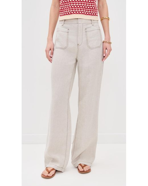 Madewell White Patch Pocket Flare Pants