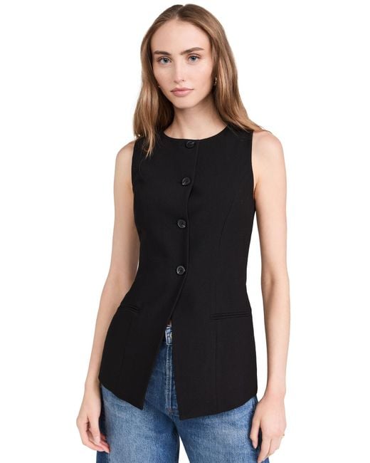 ALIGNE Black Leo Long Waistcoat