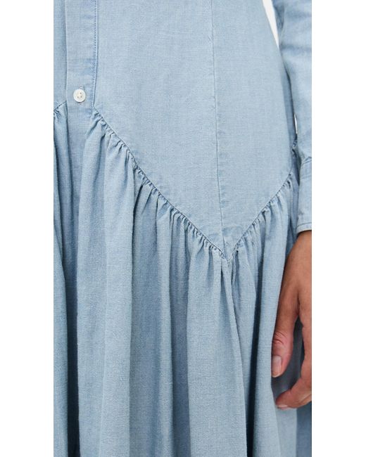 Polo Ralph Lauren Blue Chambray Long Sleeve Shirt Dress