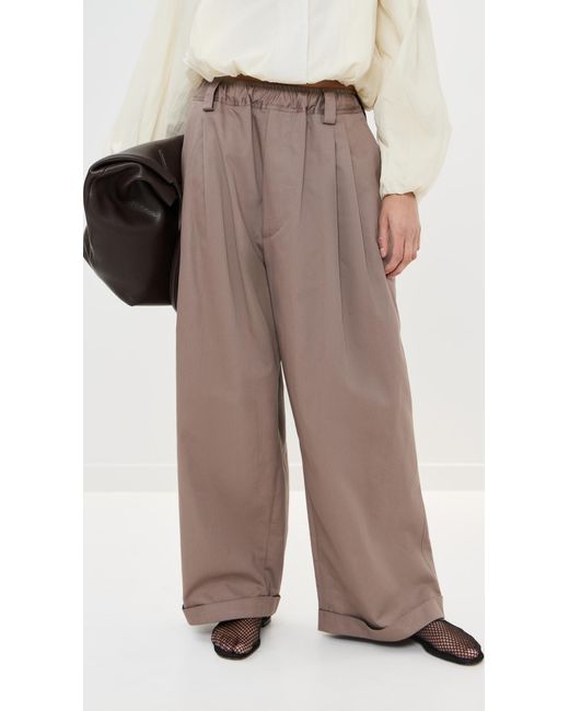 MERYLL ROGGE Brown Drawstring Chino Pants