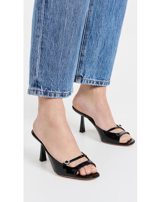 Aquazzura Black Soul Sister Mules 75mm