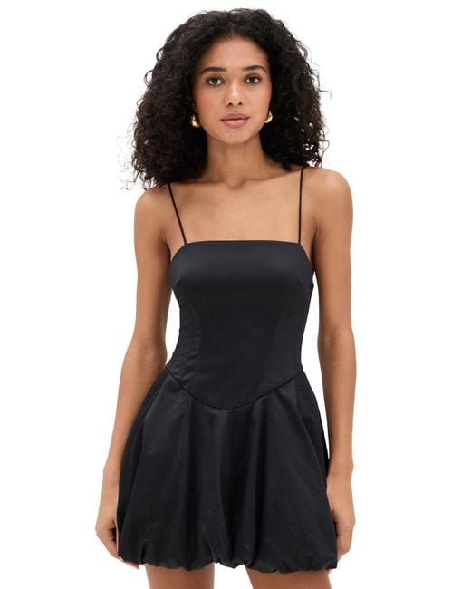 LoveShackFancy Black Salna Dress