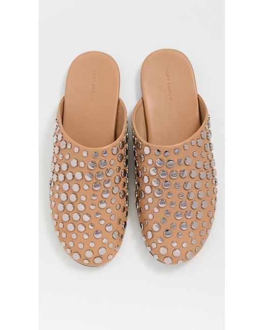 Tory Burch Black Studded Mules
