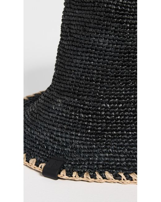 Rag & Bone Black Jade Whipstitch Rollable Hat