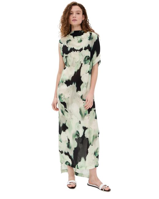 rodebjer green dress The Jude v-neck fluid tricot dress main image 0