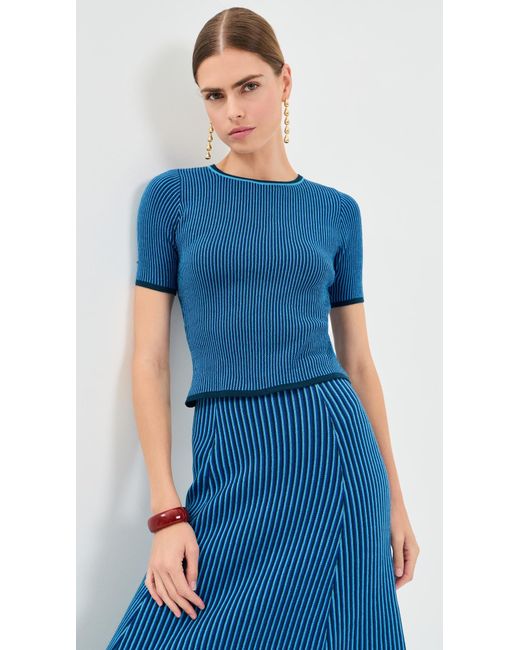 Escvdo Blue Lienzo Knit Top