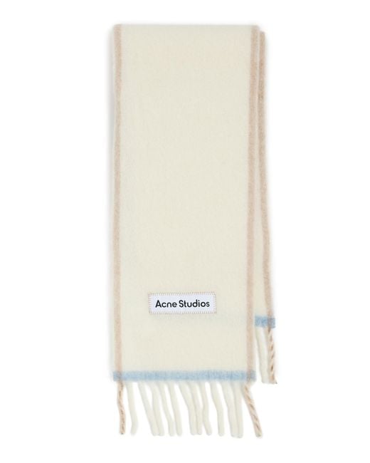 Acne White Vally Solid Scarf