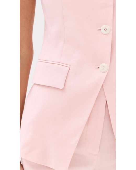 Veronica Beard Pink Lois Vest