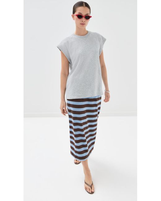 Tibi Black Bonded Dry Loop Terry Skirt