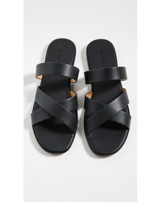 Madewell Black The Mena Slide Sandals