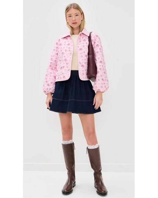 LoveShackFancy Pink Quinlette Jacket