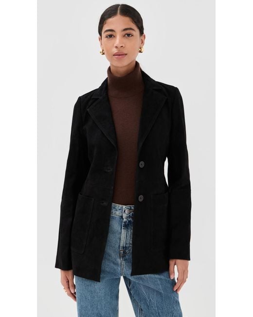 Rohe Black Suede Cinched Blazer