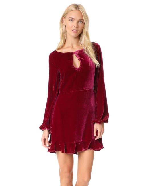 lyst for lemons velvet mini dress in lyst for lemons velvet mini dress in
