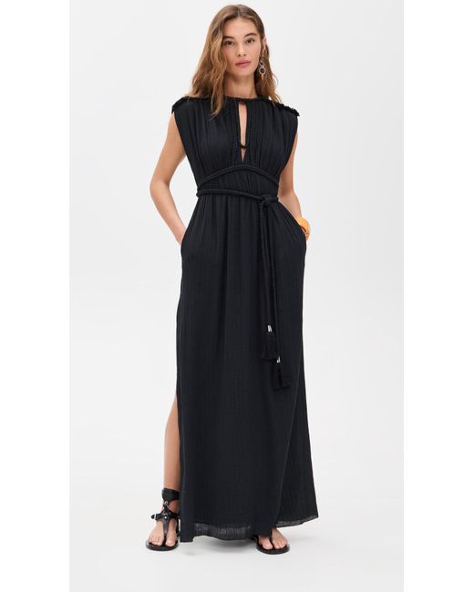 オールインワン・サロペット Isabel Marant Joya' Black Cotton Dress ISABEL MARANT Joya open-back braided cotton-gauze maxi dress