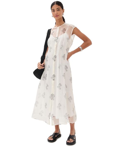 Alix Of Bohemia White Gigi Lunar Flower Dress