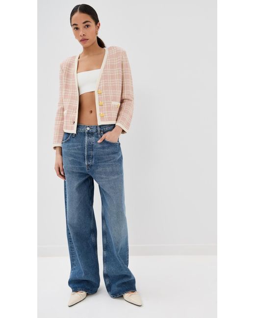 Veronica Beard Blue Claudine Knit Jacket