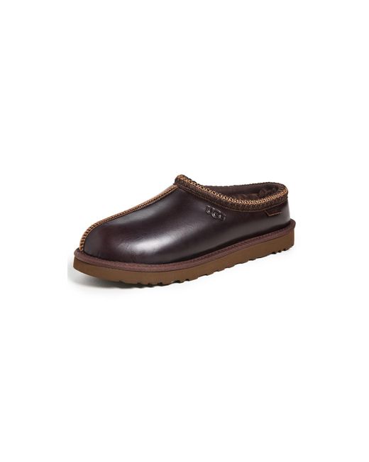 UGG Tasman Regen Leather Slippers in Brown for Men Lyst