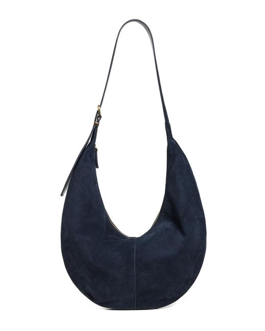 Madewell Blue Suede Essentials Slouch Hobo Bag