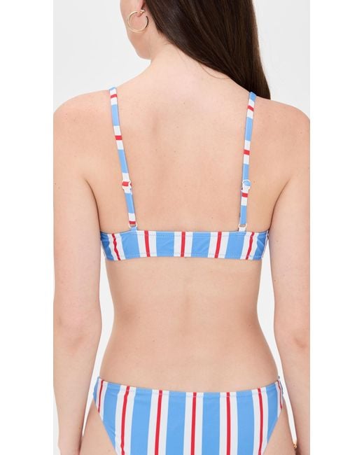 Solid & Striped Blue The Rachel Bikini Top