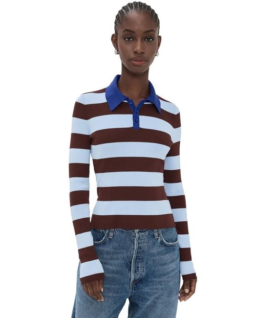 Solid & Striped Blue The Debra Top