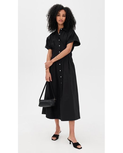 Le Bos Black Roberta Button Down Dress
