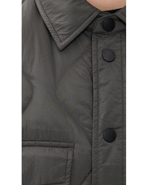 Rag & Bone Black Padded Dane Shirt Jacket for men