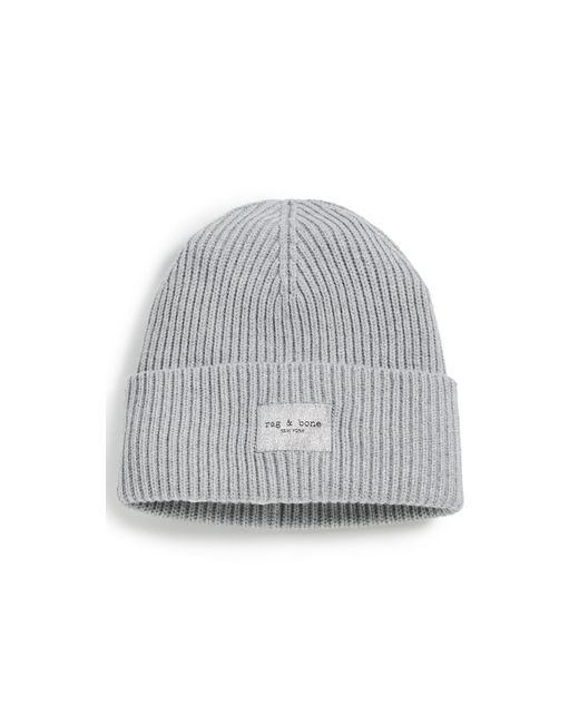 Rag & Bone White Blake Metallic Beanie