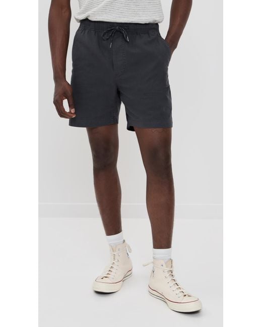 Faherty Brand Black Essential Drawstring Shorts 6.25 for men