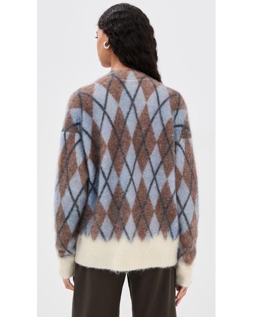 Acne Multicolor Mohair Knit Cardigan