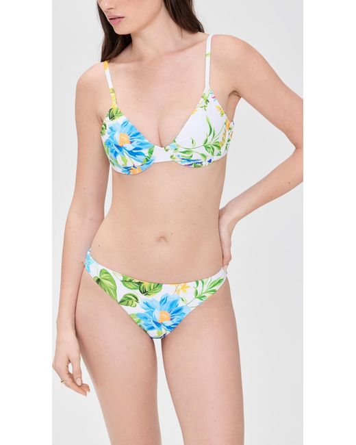 PQ Swim Blue Basic Ruched Bikini Bottoms