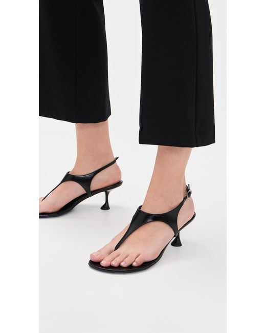 Proenza Schouler Black Tee Thong Sandals
