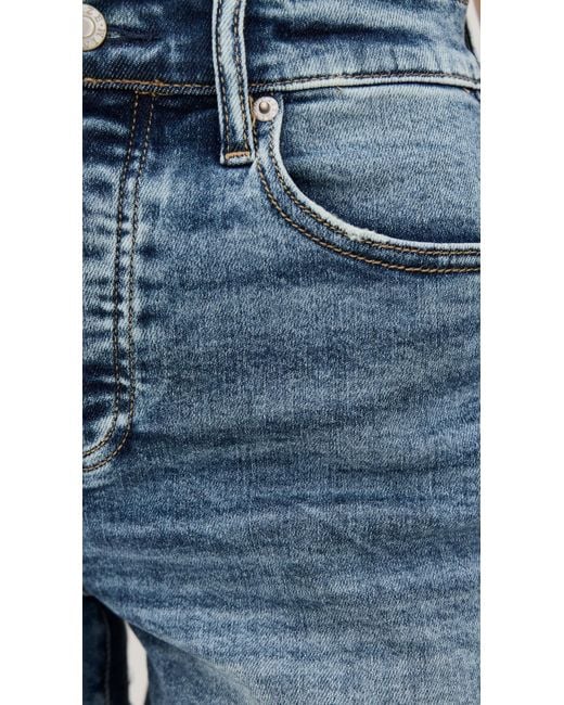 DAZE Blue Bottom Line Shorts