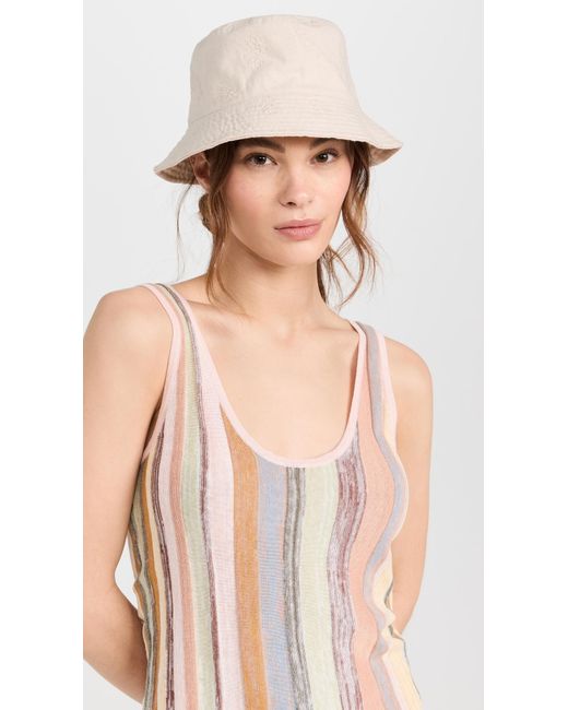 Madewell White Embroiderd Bucket Hat