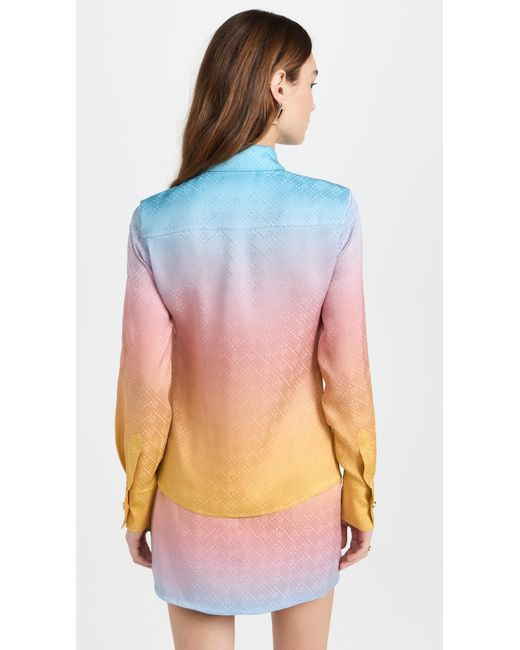Casablancabrand Multicolor Printed Long Sleeve Silk Shirt