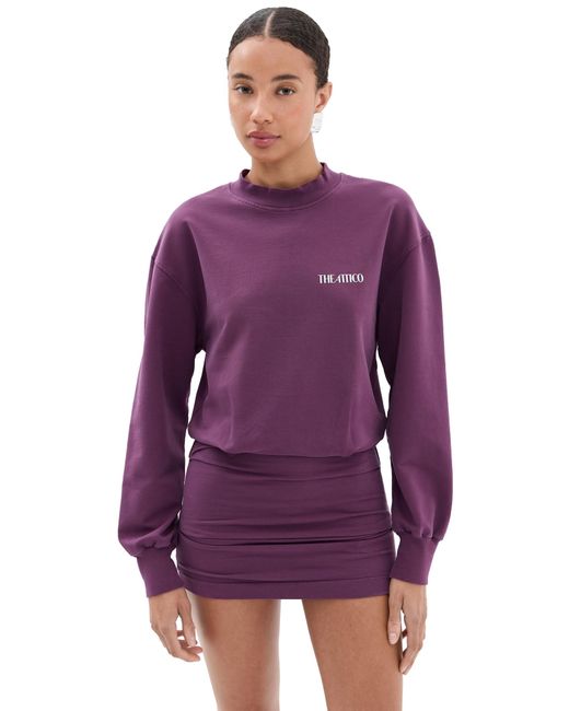 The Attico Long Sleeve Mini Dress in Purple | Lyst Canada