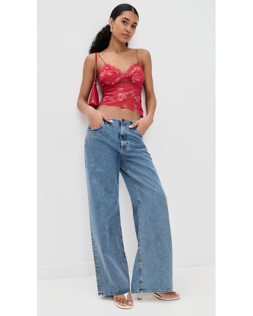 LoveShackFancy Red Belfast Top