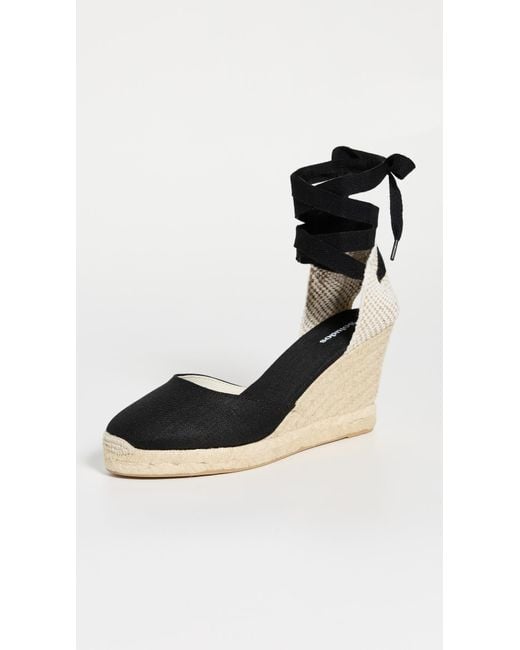 Soludos Black Marseille Wedge Espadrilles