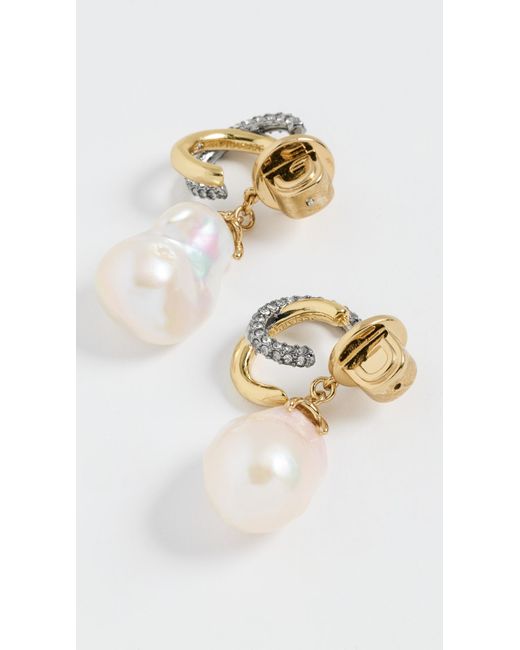 DEMARSON White Melu Earrings