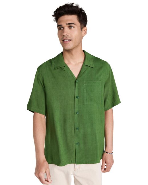 AMI Green Camp Collar Shirt for men
