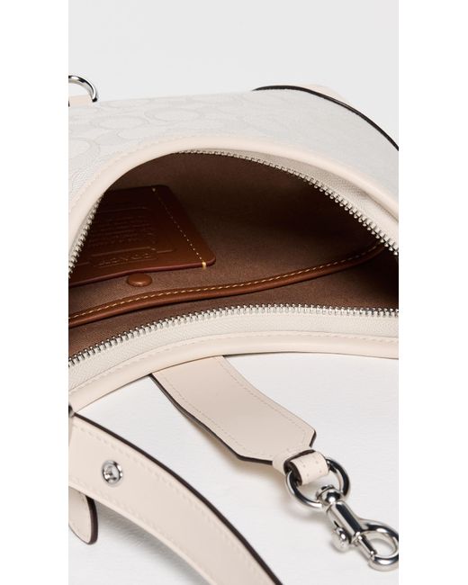 COACH Pink The Originals Signature Jacquard Handbag