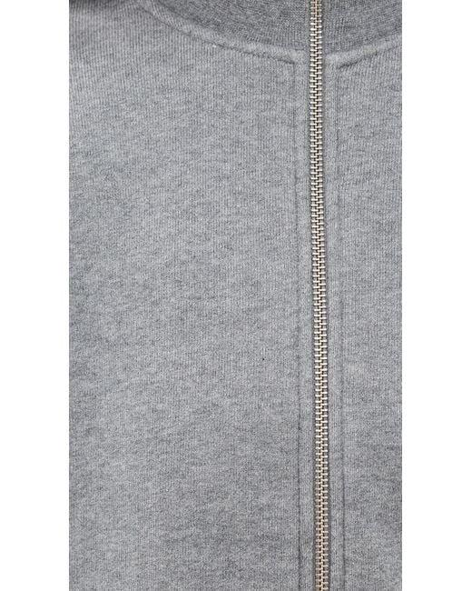 Agolde Gray Darby Zip Up Sweatshirt