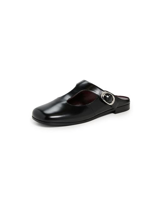 Tory Burch Black T Strap Mules