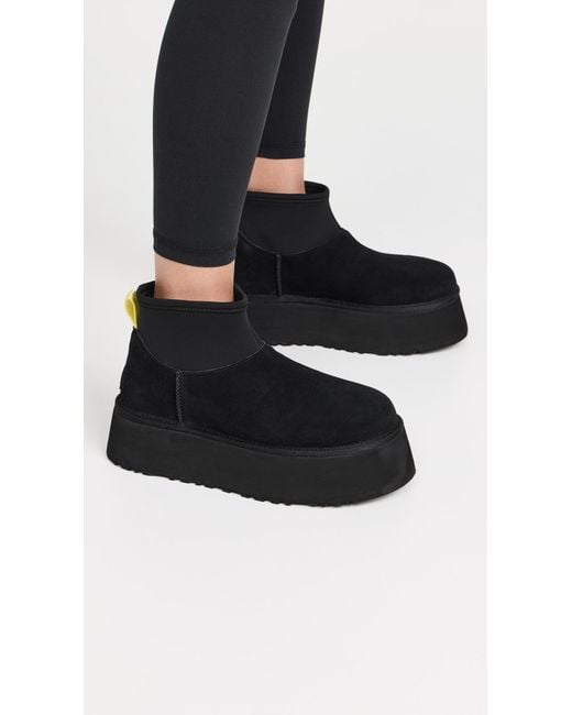 Ugg Black Platform Snow Boots Classic Mini Dipper
