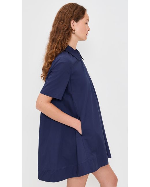 English Factory Blue Kaftan Mini Dress