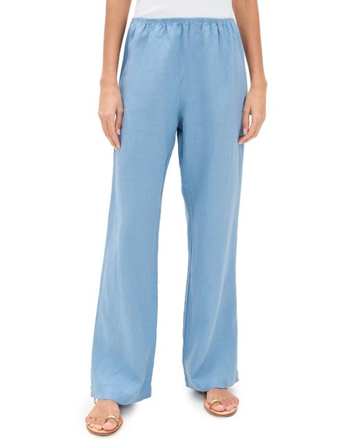 DONNI. Blue The Linen Simple Pants
